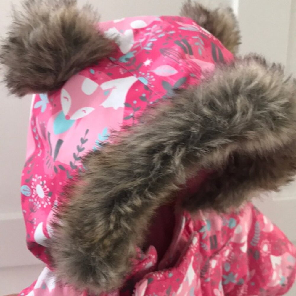 18M OshKosh Toddler Baby Girl Pink Bunting Snowsuit One Piece - Picture 6 of 11